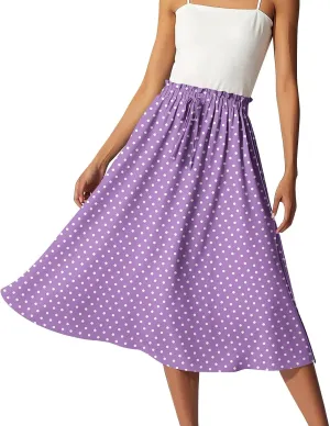 A Line Skirts for Women High Waist Flowy Maxi Skirt Long Bohemian Summer Style