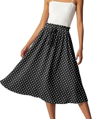 A Line Skirts for Women High Waist Flowy Maxi Skirt Long Bohemian Summer Style