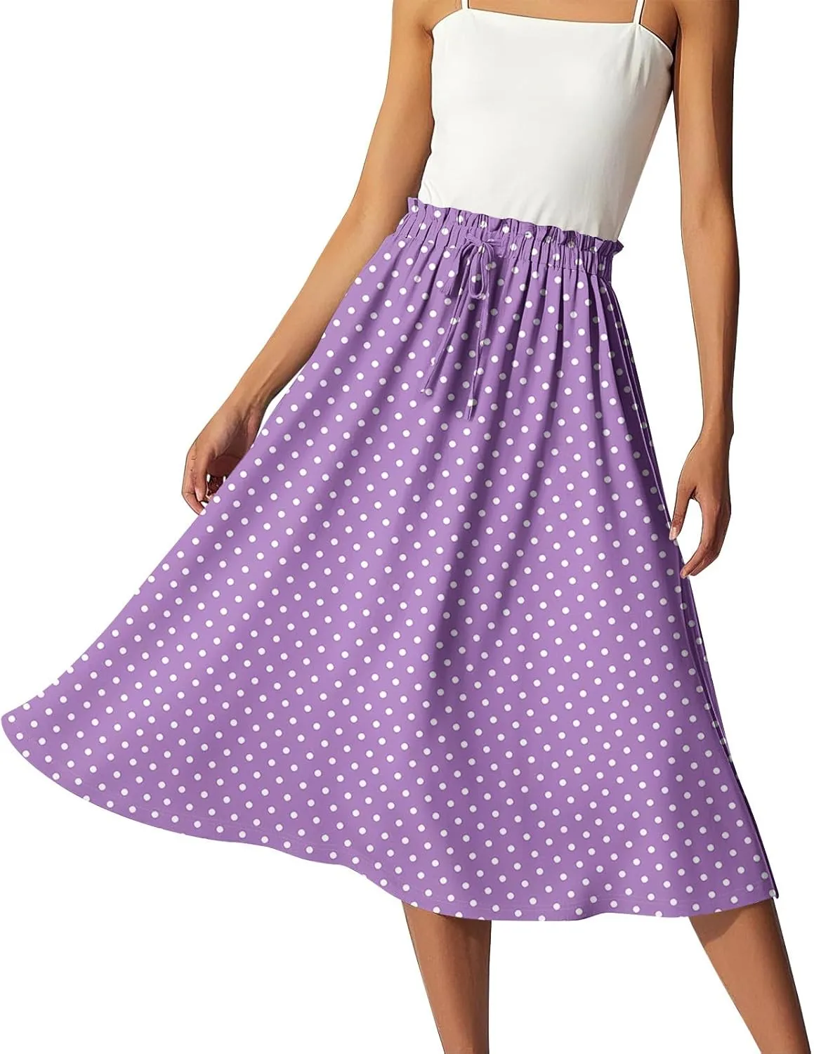 A Line Skirts for Women High Waist Flowy Maxi Skirt Long Bohemian Summer Style
