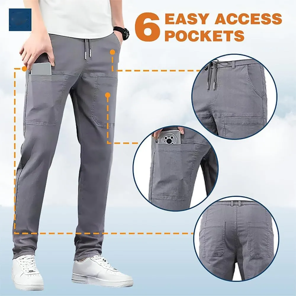 Acegents Stretch Cargo Pants, High Stretch Multi-Pocket Cargo Pants, Casual and Comfortable Cargo Pants