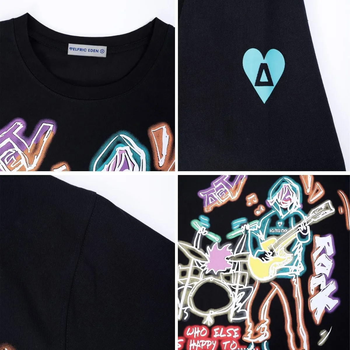Aelfric Eden Graphic Tees Men Y2k Oversized T Shirts Women Hip Hop Character Vintage Tees Unisex Summer Tops