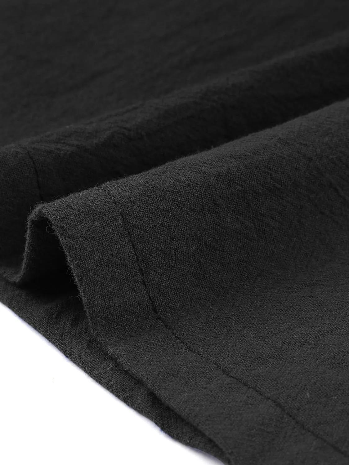 Allegra K Midi Skirts for Women Casual High Elastic Waist Button Pleated Linen A Line Skirts with Pockets