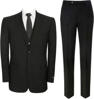 AMY ZHU Men's 3 Piece Suit Classic Fit Suit Set Blazer Suit Jacket Hidden Expandable Waist Pants
