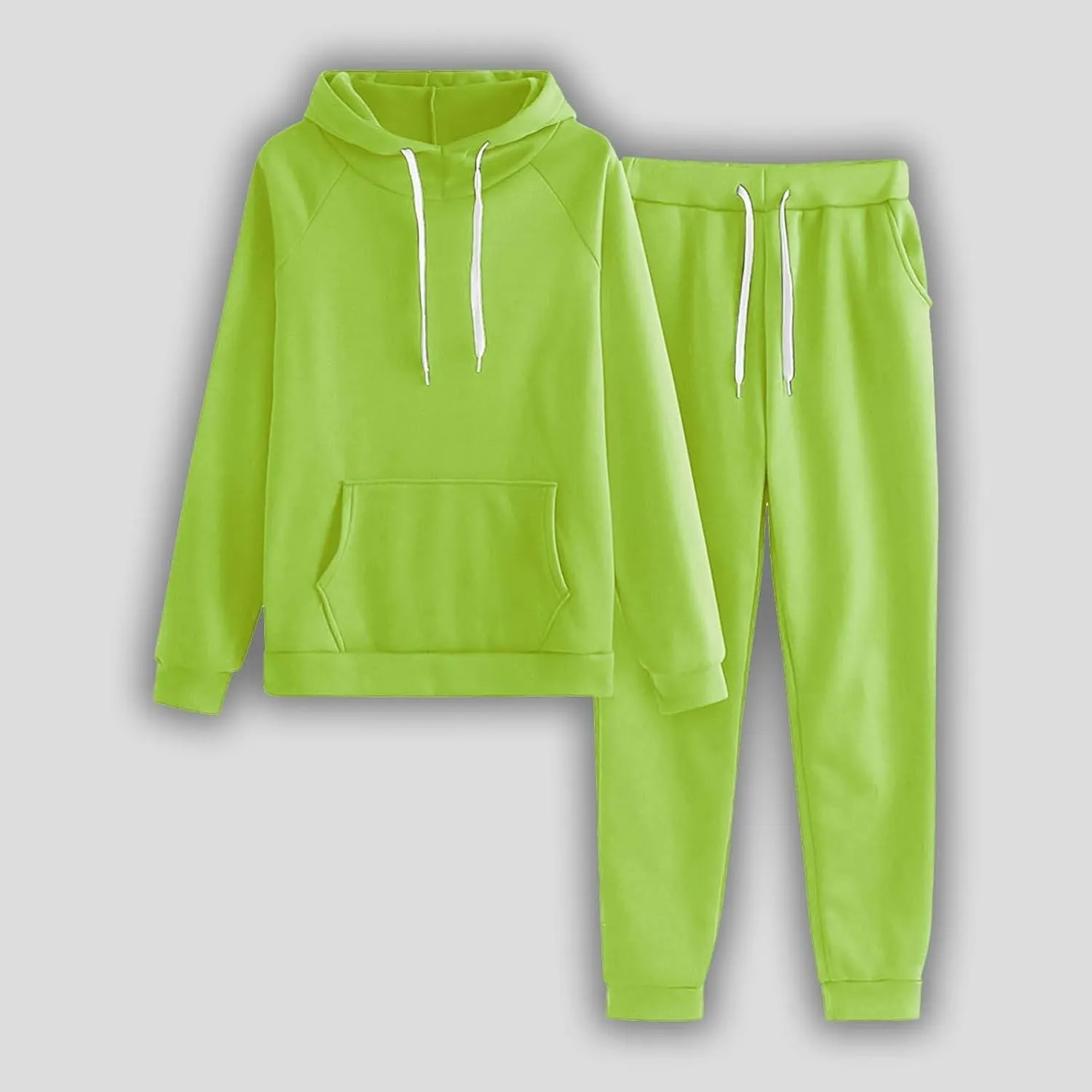 Aniywn Two Piece Hoodie Sweatsuit Sets for Women Jogging Tracksuit Hood Crop Pullover Sweatshirt and Pants Sweatsuit Sets