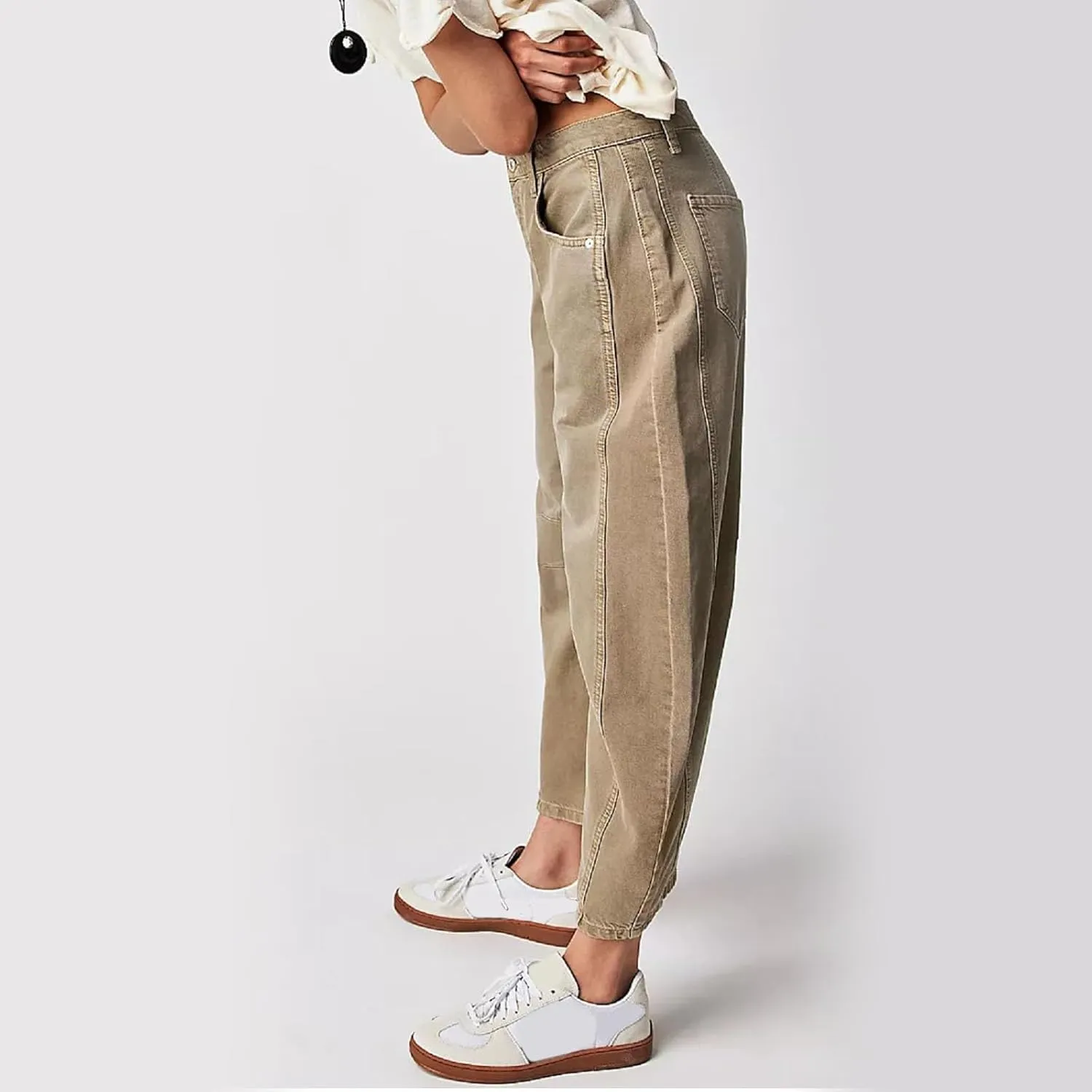 Barrel Jeans Women Wide Leg Mid Rise Vintage Loose Fit Jeans Trendy Denim Pants Y2k Baggy Boyfriend Trousers