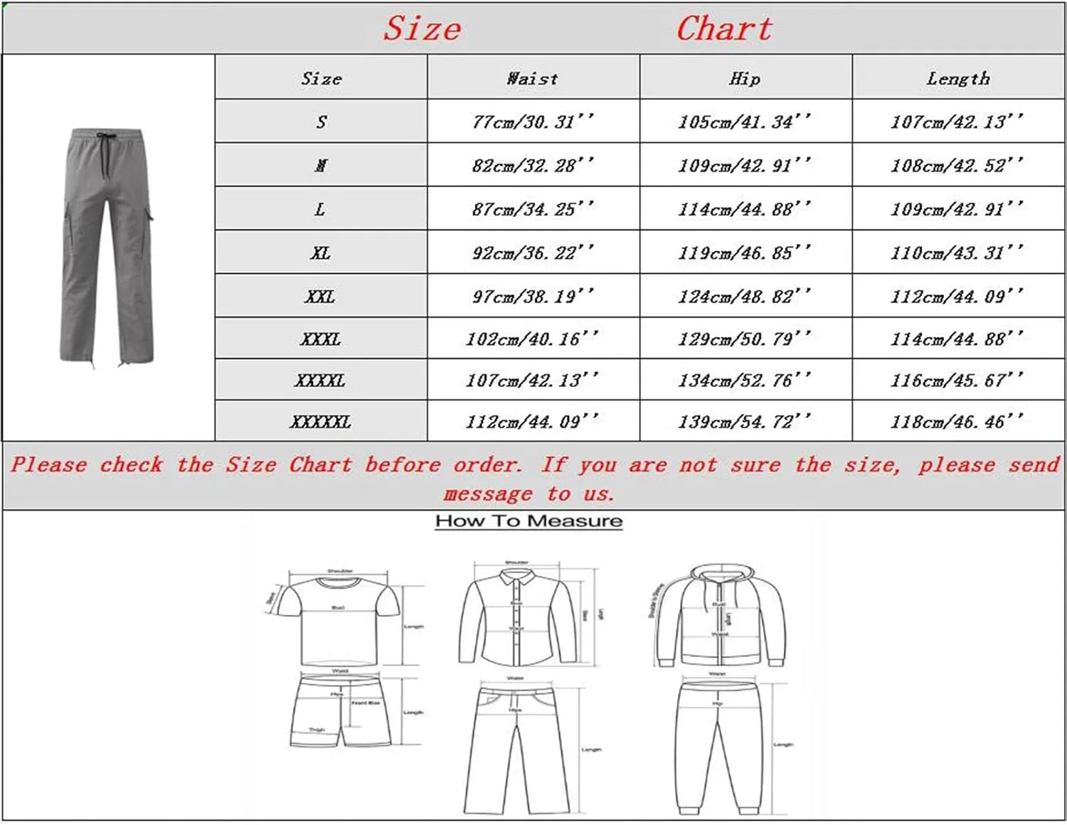 Big and Tall Men Cargo Pants with Multi Pockets Baggy Casual Drawstring Loose Fit Streetwear Fashion Simple Solid Trousers