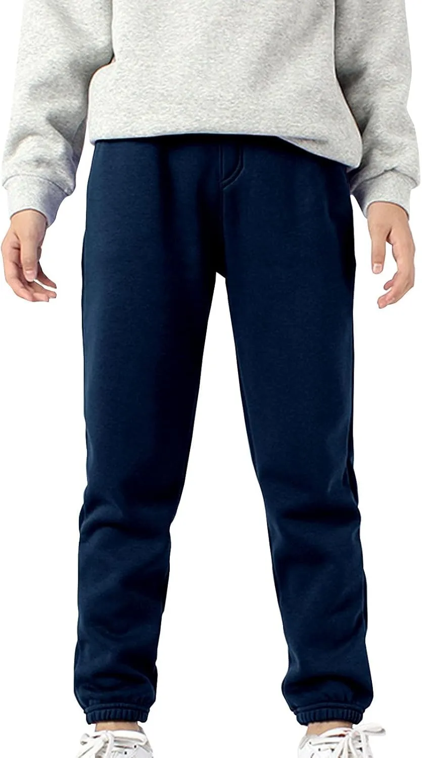 Boys Jogger Pants, Kids Sweatpants Solid Stretch Pull on Jogger Pants Athletic Workout Casual Sports Long Pants