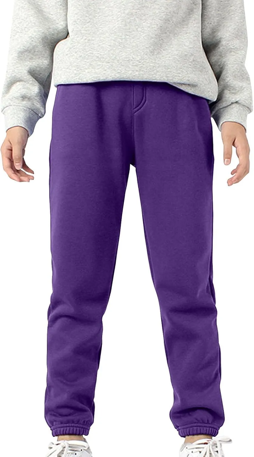 Boys Jogger Pants, Kids Sweatpants Solid Stretch Pull on Jogger Pants Athletic Workout Casual Sports Long Pants