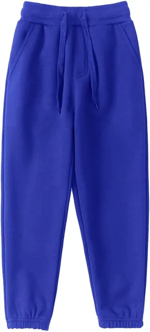 Boys Jogger Pants, Kids Sweatpants Solid Stretch Pull on Jogger Pants Athletic Workout Casual Sports Long Pants