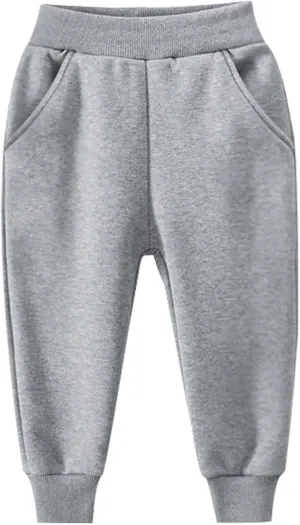 Boys Jogger Pants Toddler Sweatpants Girls Soft Athletic Jogger Pants Kids Basic Active Pants with Pockets