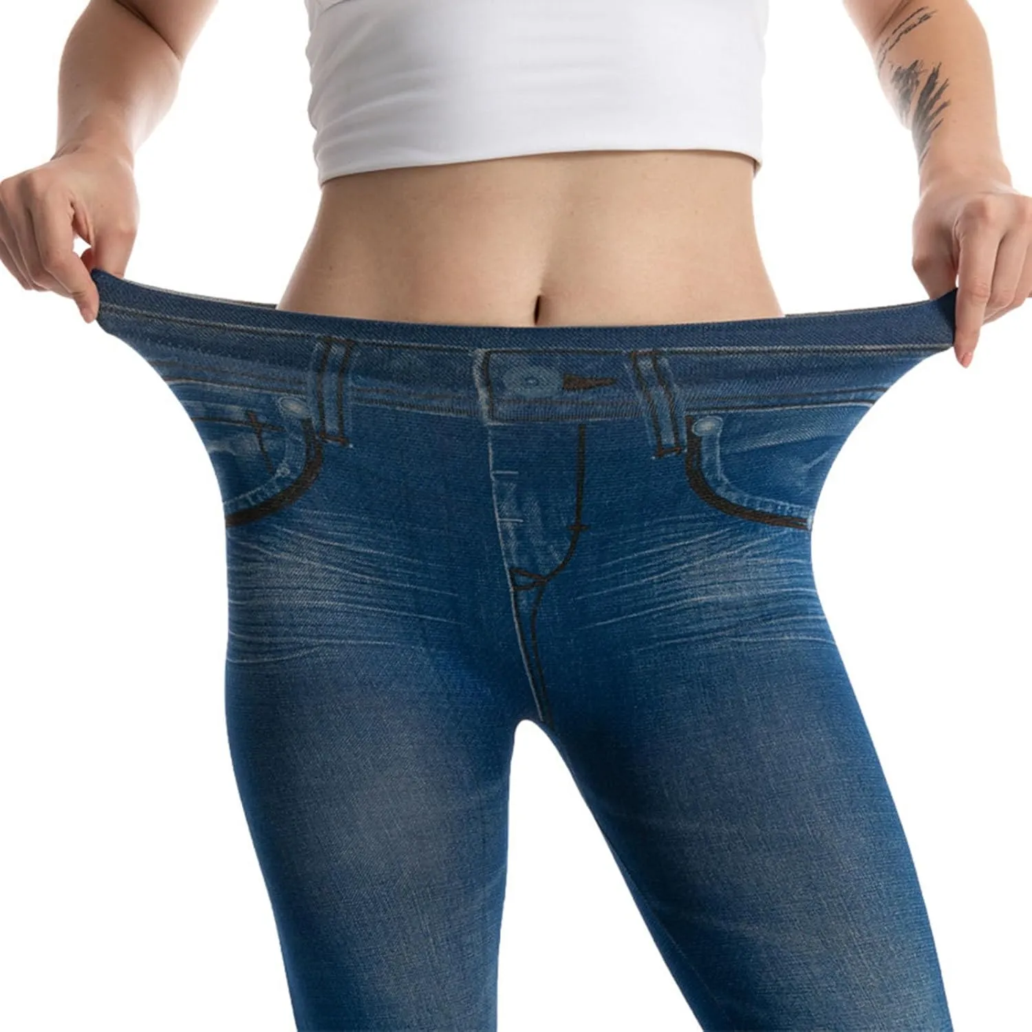 Butt Lifting Denim Capris for Women Vintage Summer High Waist Skinny Stretch Distressed Slim Fit Jeans Capri Pant