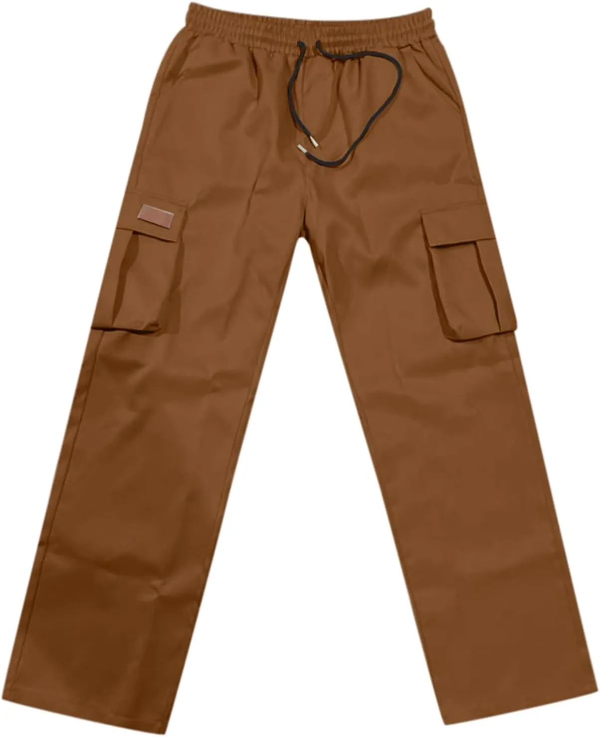 Cargo Pants for Men Big and Tall Loose Fit Straight Cargo Sweatpants Elastic Waist Drawstring Lightweight Atheltic Joggers
