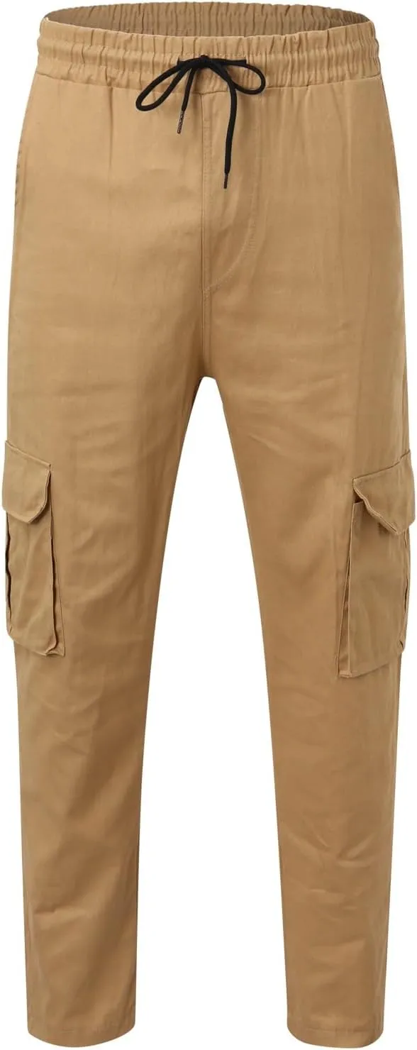 Cargo Pants for Men Relaxed Fit Mens Cargo Pants Men's Cargo Pants Summer Lightweight Joggers Sweatpants with Pokcets