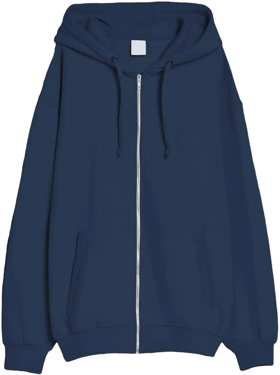 Casual Solid Zip Up Hooded Jacket for Men Gym Workout Drawstring Long Sleeve Hoodies Loose Fit Sweatshirt with Pocket