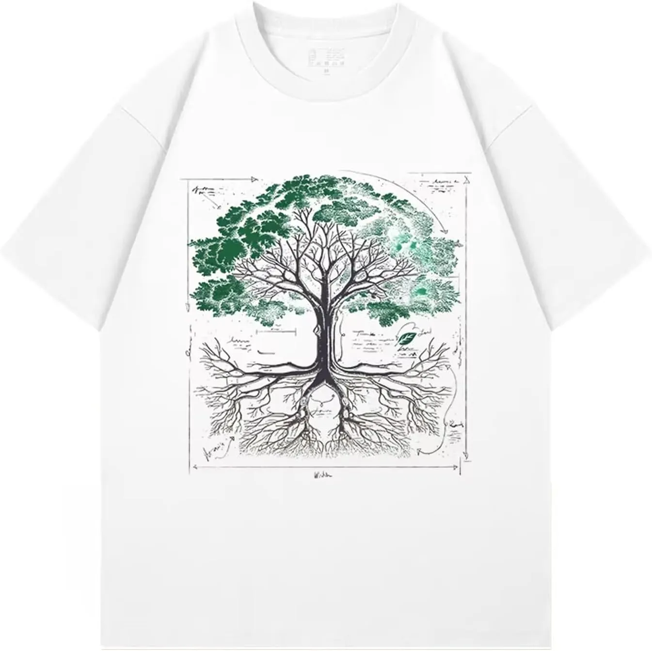 CITASHON Cotton Oversized Tree Graphic Tees for Women Men Summer Funny T Shirts Tops Family Couples Matching Outfits