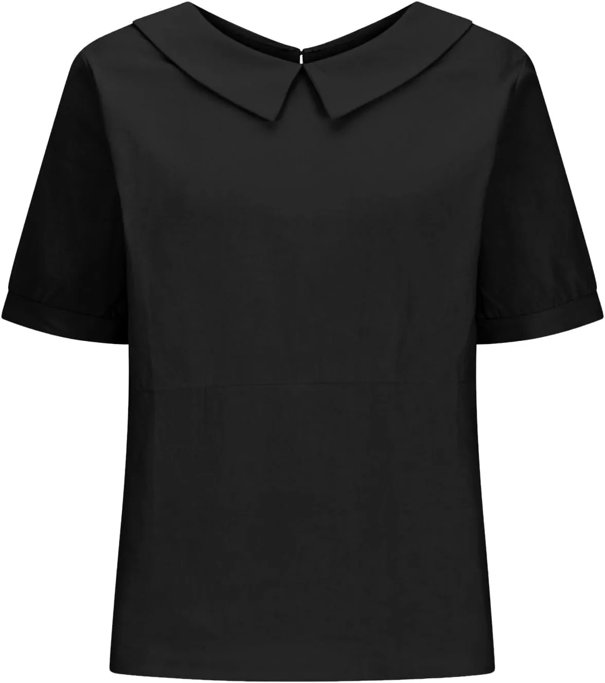 Cotton Linen Shirts for Women 2025 Summer Short Sleeve Casual Collared Work Blouse Tunic TOS