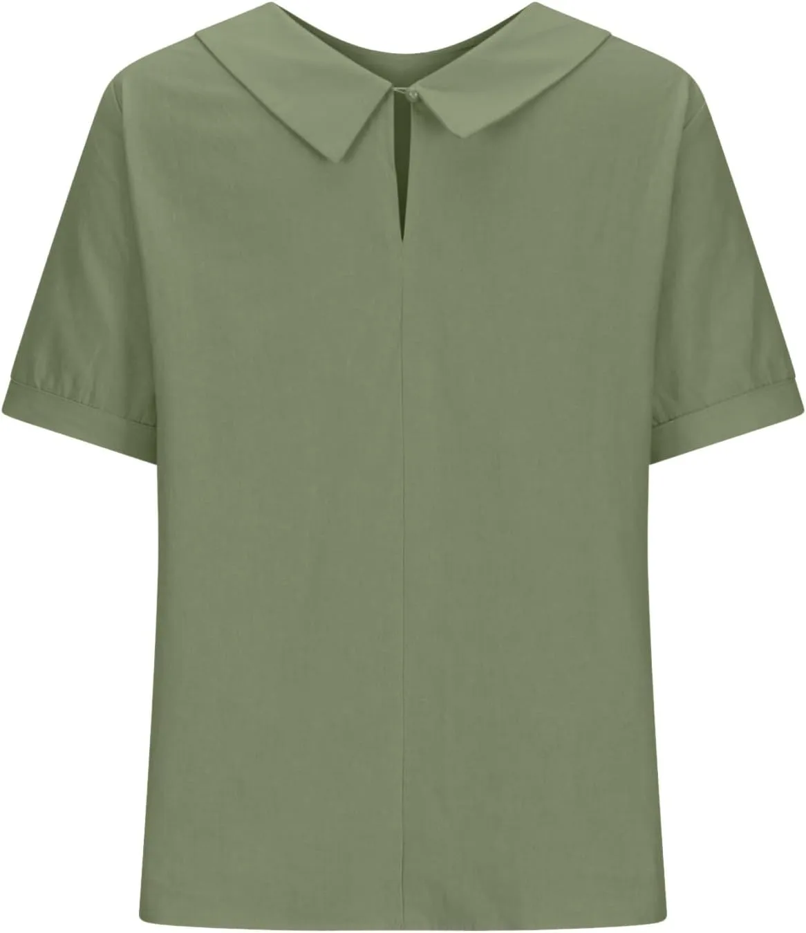 Cotton Linen Shirts for Women 2025 Summer Short Sleeve Casual Collared Work Blouse Tunic TOS