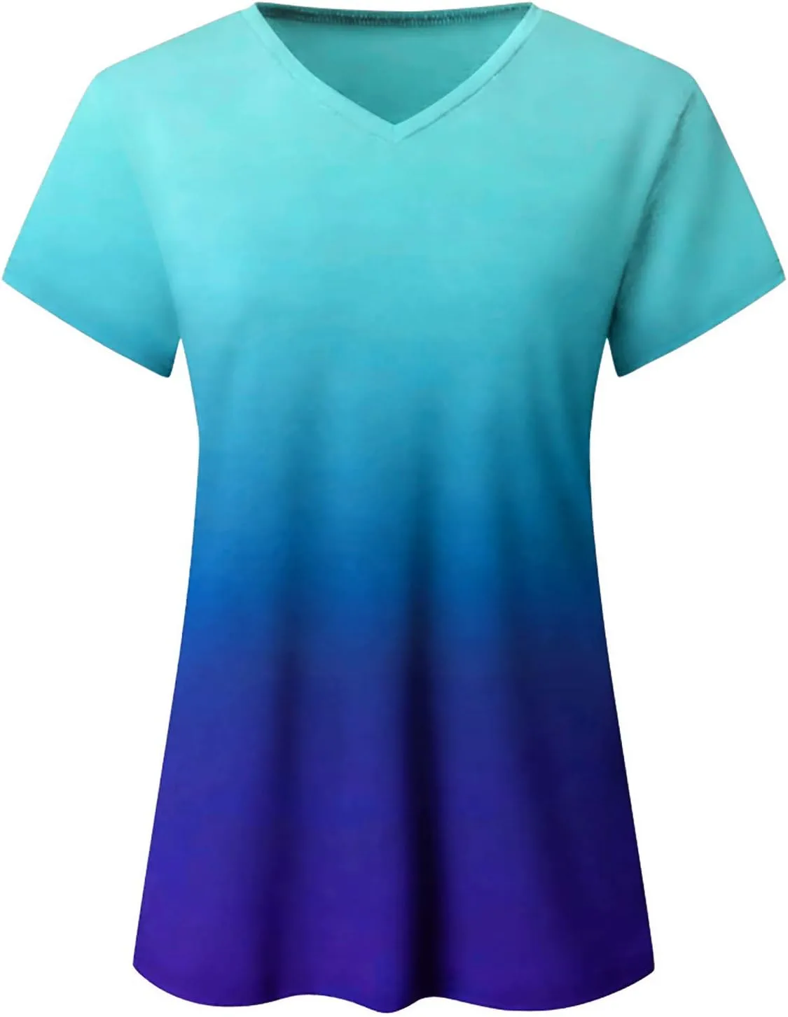 DASAYO Womens Tops 2023 Summer Casual T-Shirt Plus Size Fashion Short Sleeve Shirts Blouse Going Out Tunic Ladies Outfits