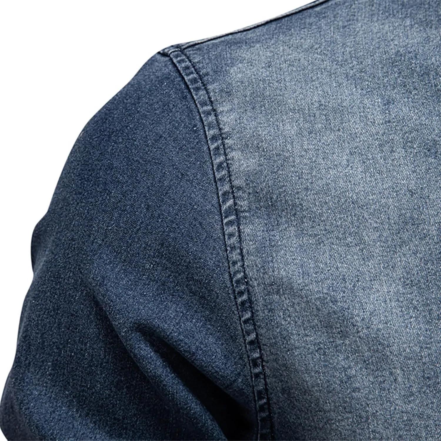 Denim Shirt Men Cotton Short Sleeve Button Down Slim Fit Cowboy Shirts Big and Tall Summer Beach Vacation Cruise Pocket Shirt