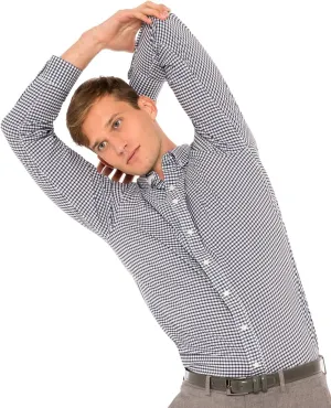 Dry Fit Button Down Shirts for Men - Performance Slim Fit Casual Shirts - Plaid