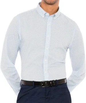 Dry Fit Button Down Shirts for Men - Performance Slim Fit Casual Shirts - Plaid