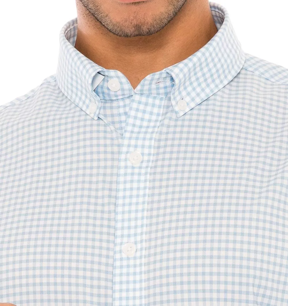 Dry Fit Button Down Shirts for Men - Performance Slim Fit Casual Shirts - Plaid