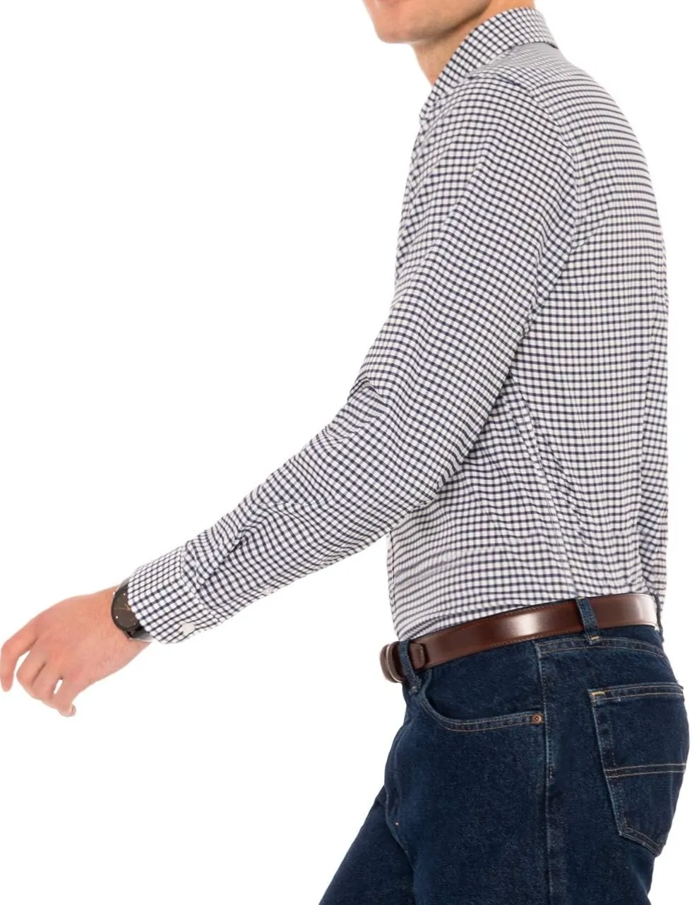 Dry Fit Button Down Shirts for Men - Performance Slim Fit Casual Shirts - Plaid