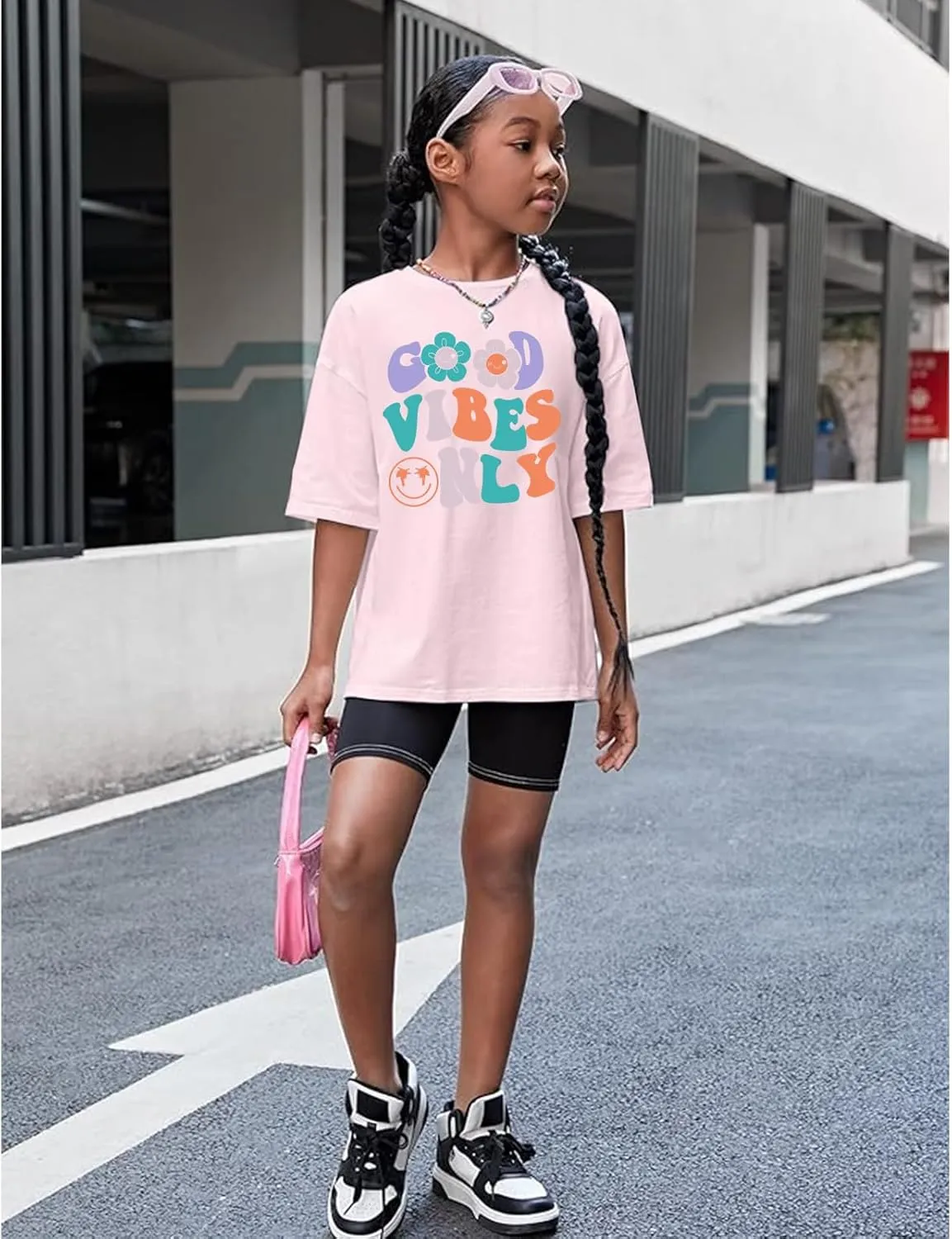 Flower Girl Shirt Graphic Tees Cute Preppy Shirts Kids Letter Print T Shirt Fun Summer Cotton Youth Soft Tops