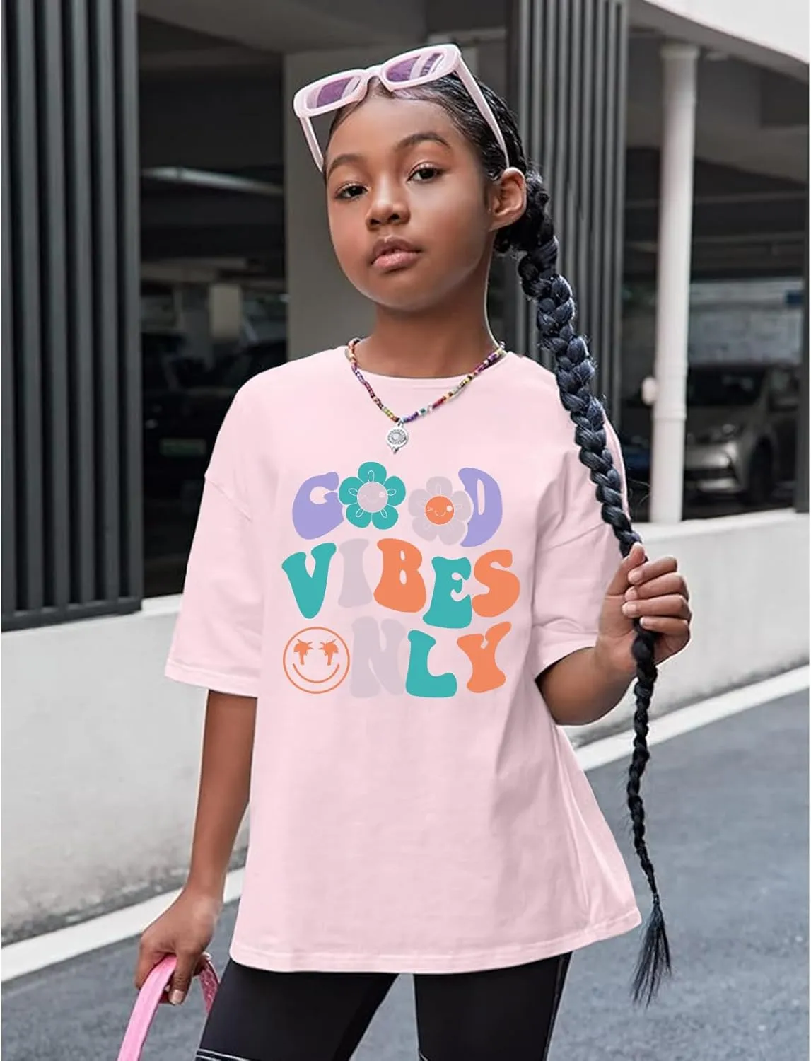 Flower Girl Shirt Graphic Tees Cute Preppy Shirts Kids Letter Print T Shirt Fun Summer Cotton Youth Soft Tops