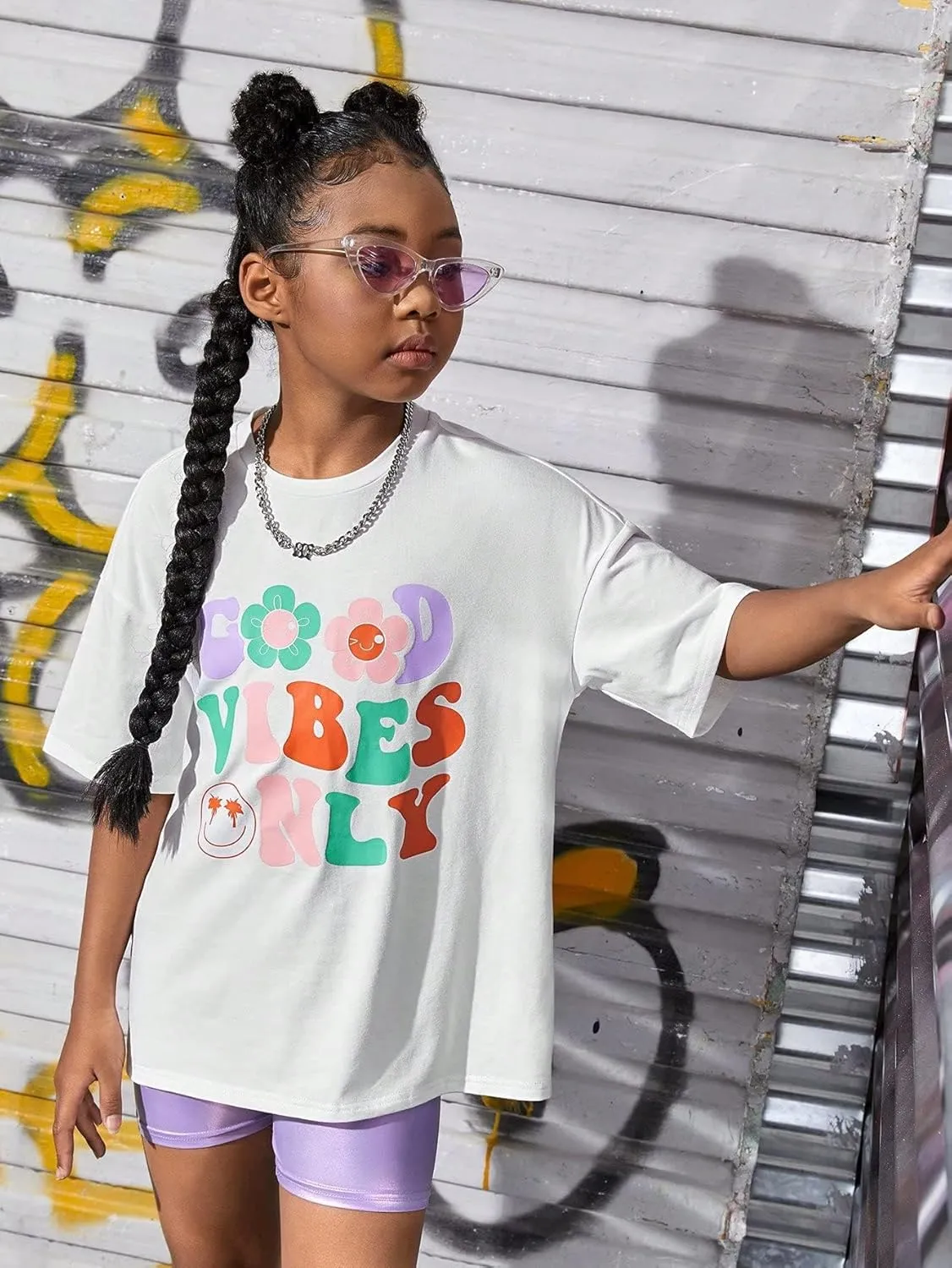 Flower Girl Shirt Graphic Tees Cute Preppy Shirts Kids Letter Print T Shirt Fun Summer Cotton Youth Soft Tops