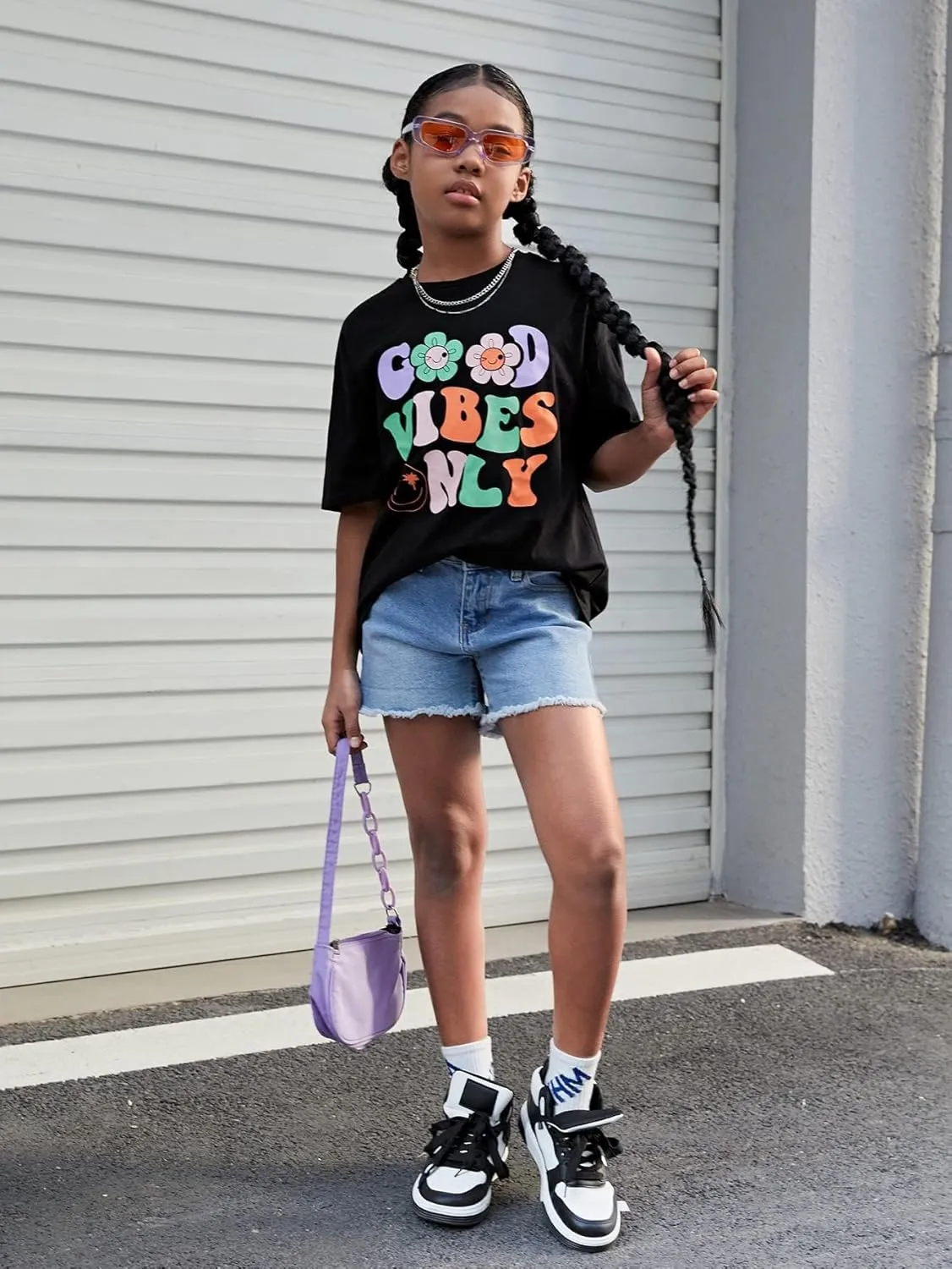 Flower Girl Shirt Graphic Tees Cute Preppy Shirts Kids Letter Print T Shirt Fun Summer Cotton Youth Soft Tops