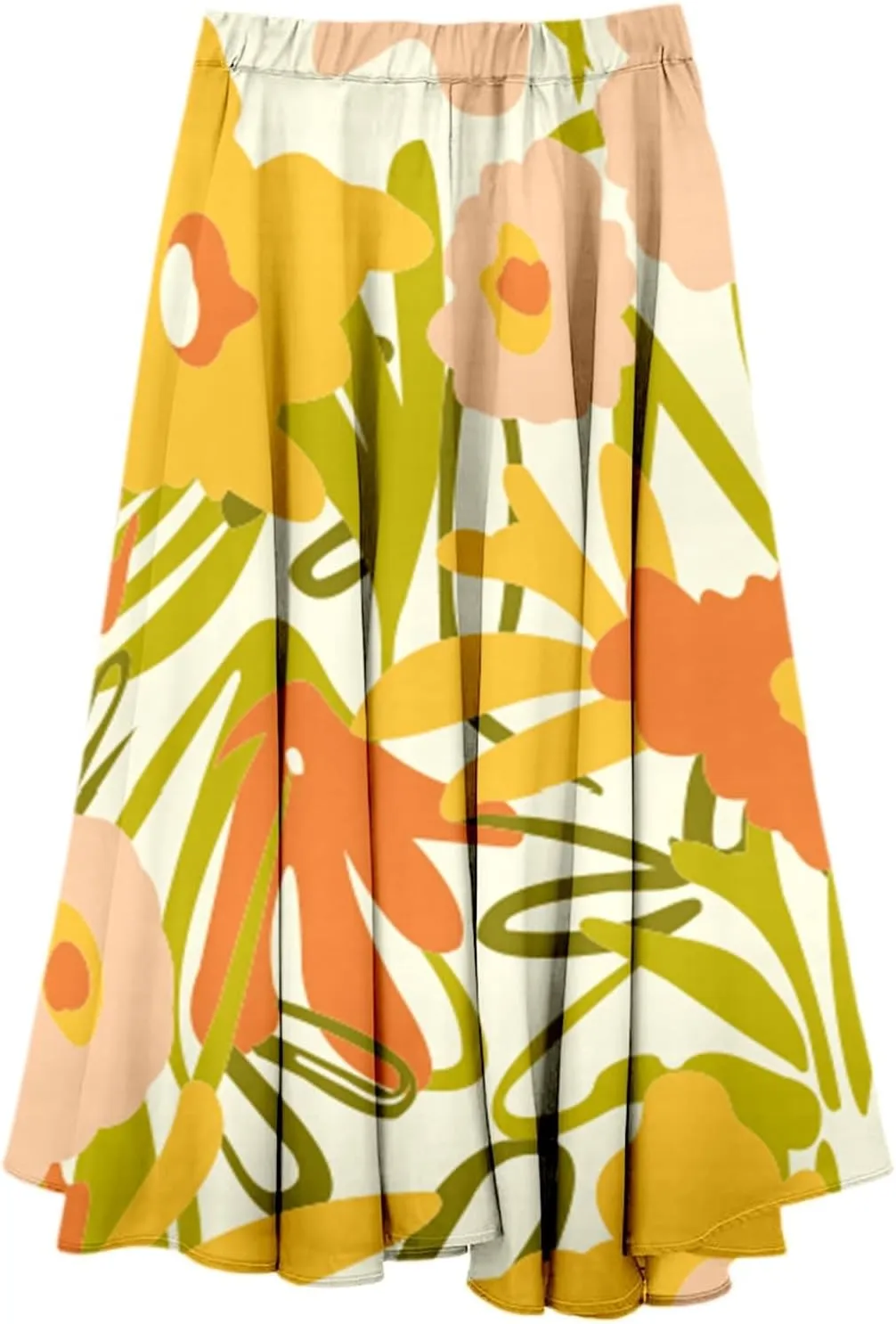 Flowy Skirts for Women Linen Tiered Ruffle Floral Long Skirt Flowy Summer 2025 High Waist Boho A Line Maxi Skorts