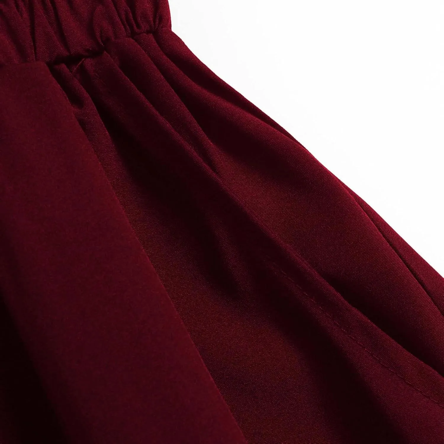 Flowy Skirts with Pockets for Women Long Midi Length Casual Skirt for Beach Party Holiday Drawstring Maxi Summer Skorts