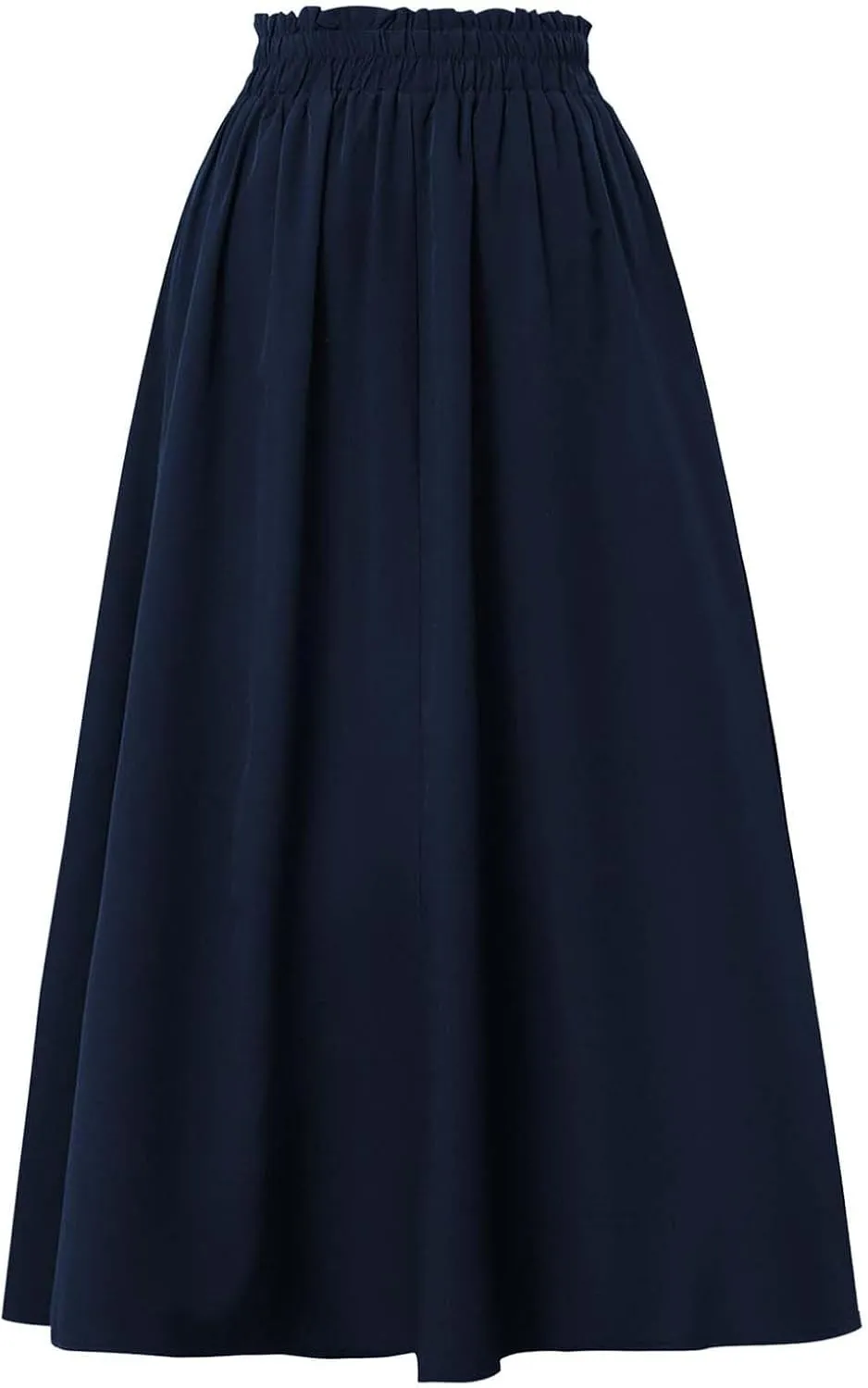 Flowy Skirts with Pockets for Women Long Midi Length Casual Skirt for Beach Party Holiday Drawstring Maxi Summer Skorts