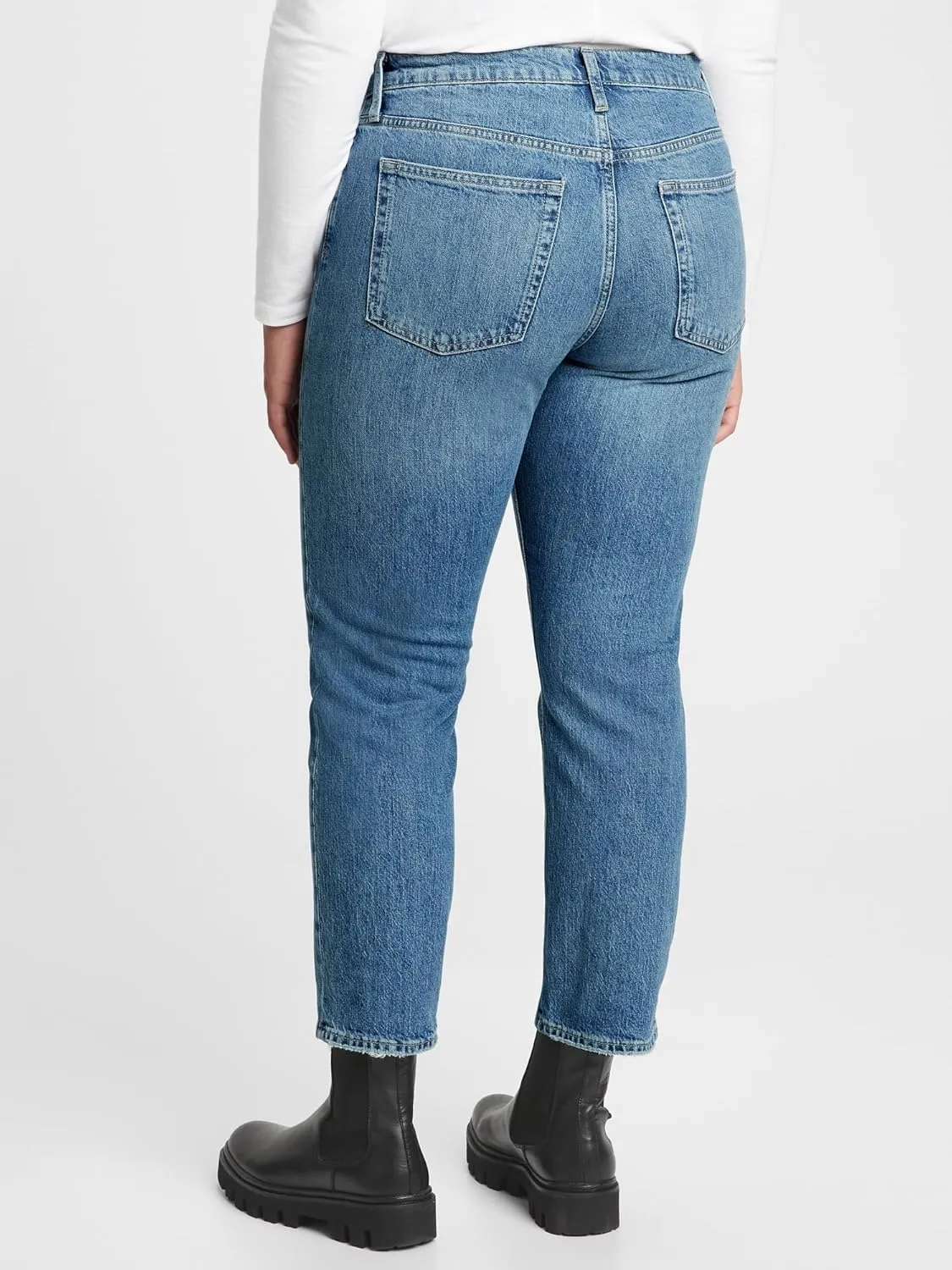 GAP Women's Tall Size High Rise Cheeky Straight Jeans