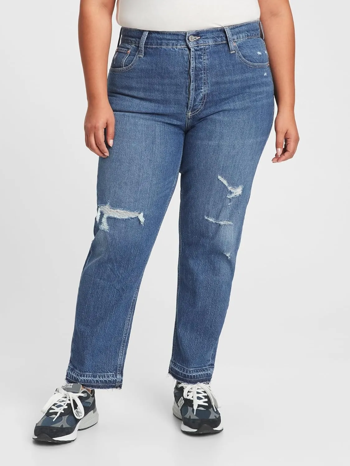 GAP Women's Tall Size High Rise Cheeky Straight Jeans