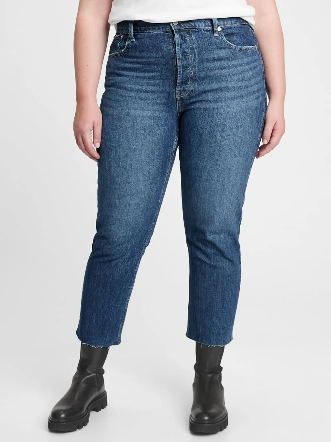 GAP Women's Tall Size High Rise Cheeky Straight Jeans