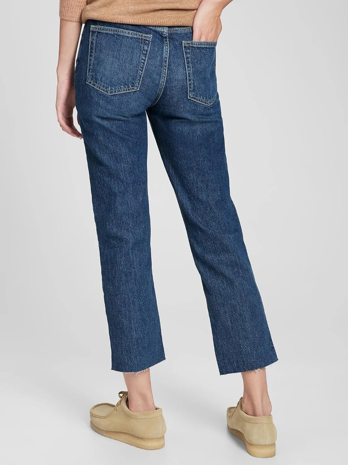 GAP Women's Tall Size High Rise Cheeky Straight Jeans