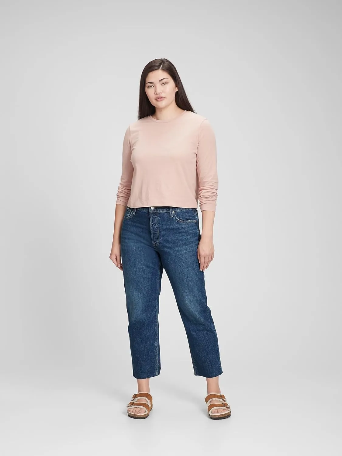 GAP Women's Tall Size High Rise Cheeky Straight Jeans
