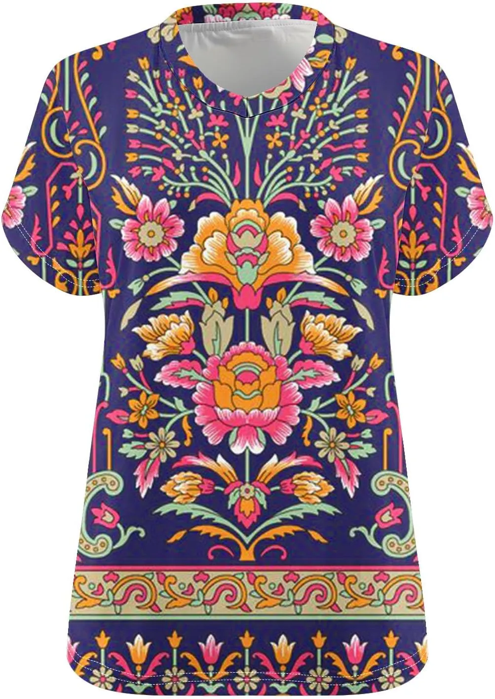 Generic 2024 Oversized T Shirts Women's Plus Size Tees Casual Half Sleeve V Neck Shirt Summer Loose Comfy Basic Tunic Tops