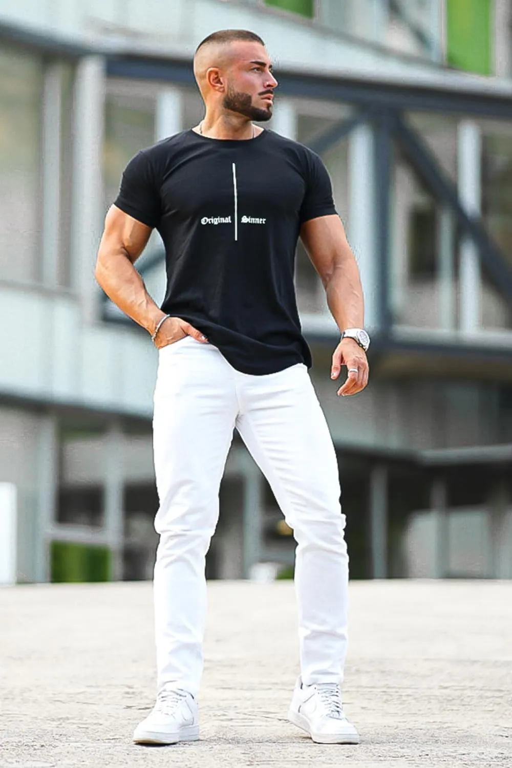 Heyfanee Mens Slim Fit Jeans Skinny Stretchy Denim Pants for Men