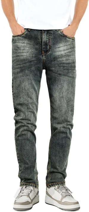 Heyfanee Mens Slim Fit Jeans Skinny Stretchy Denim Pants for Men