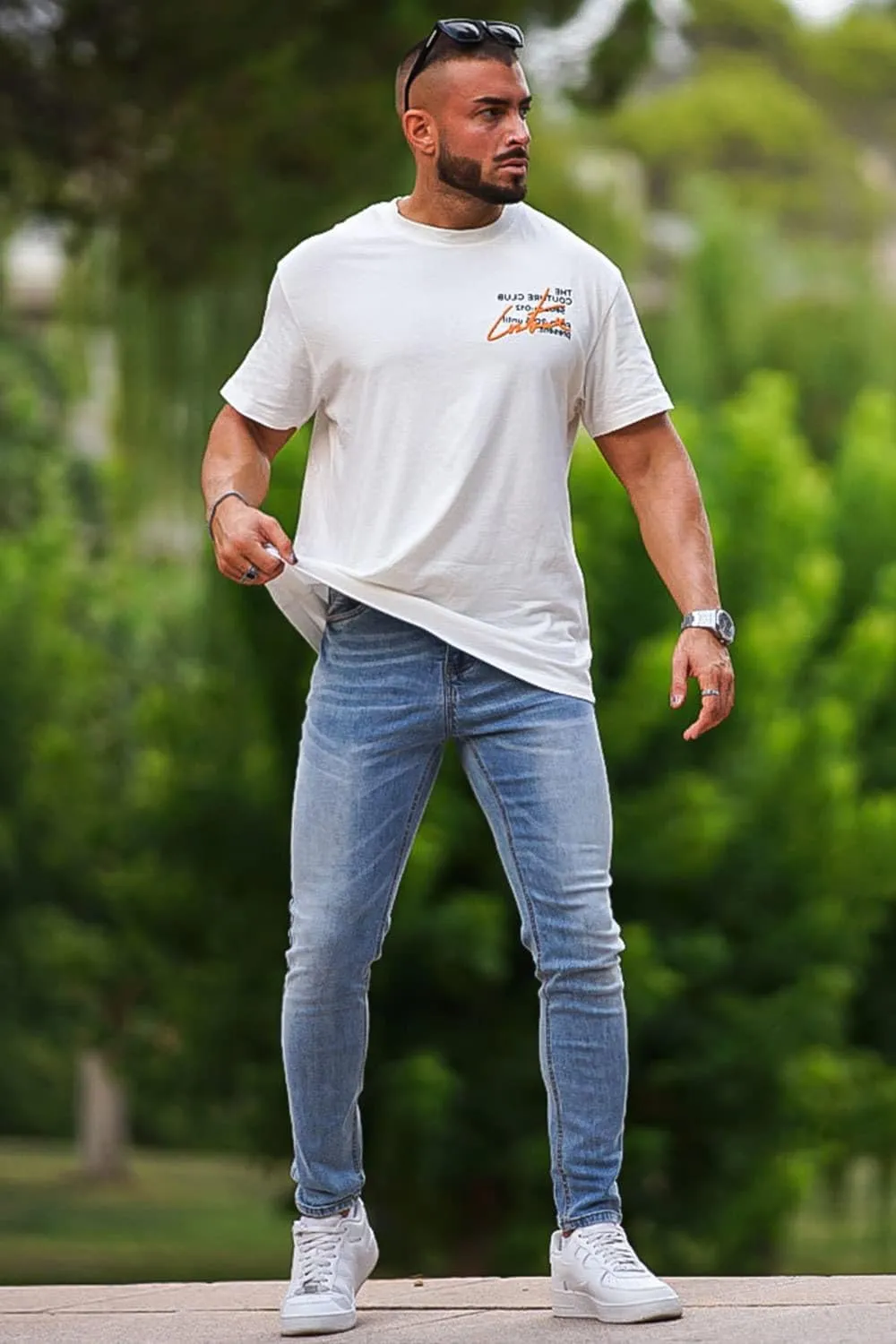 Heyfanee Mens Slim Fit Jeans Skinny Stretchy Denim Pants for Men