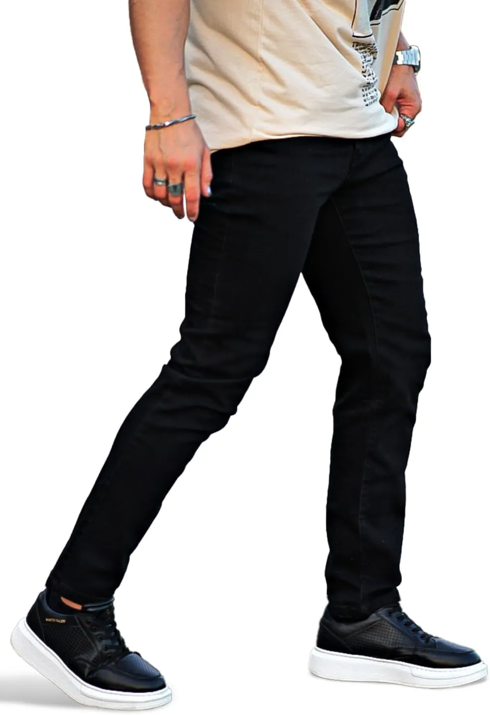 Heyfanee Mens Slim Fit Jeans Skinny Stretchy Denim Pants for Men