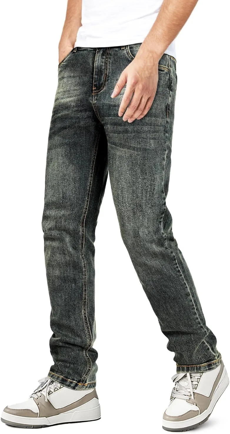 Heyfanee Mens Slim Fit Jeans Skinny Stretchy Denim Pants for Men