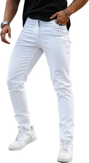 Heyfanee Mens Slim Fit Jeans Skinny Stretchy Denim Pants for Men