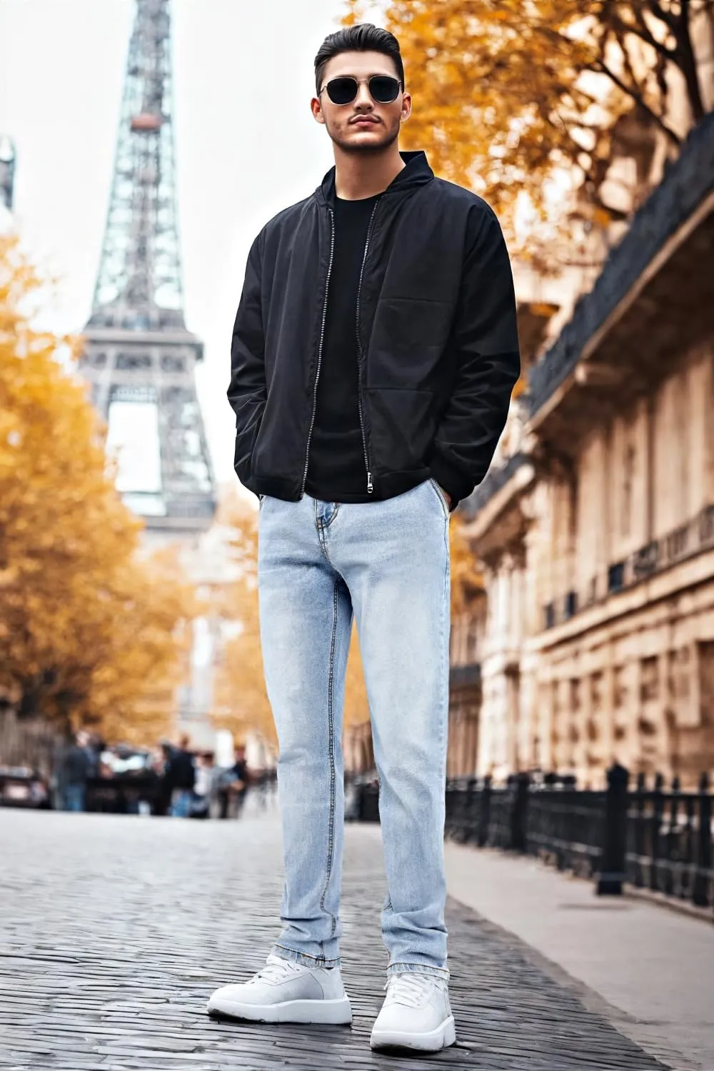 Heyfanee Mens Slim Fit Jeans Skinny Stretchy Denim Pants for Men