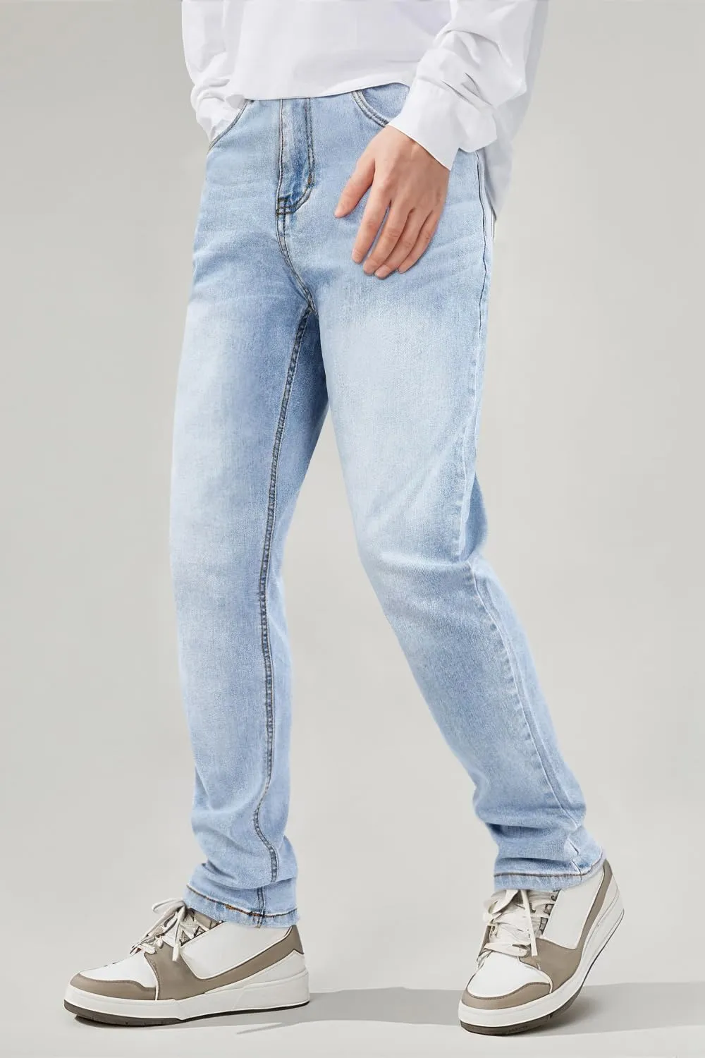 Heyfanee Mens Slim Fit Jeans Skinny Stretchy Denim Pants for Men