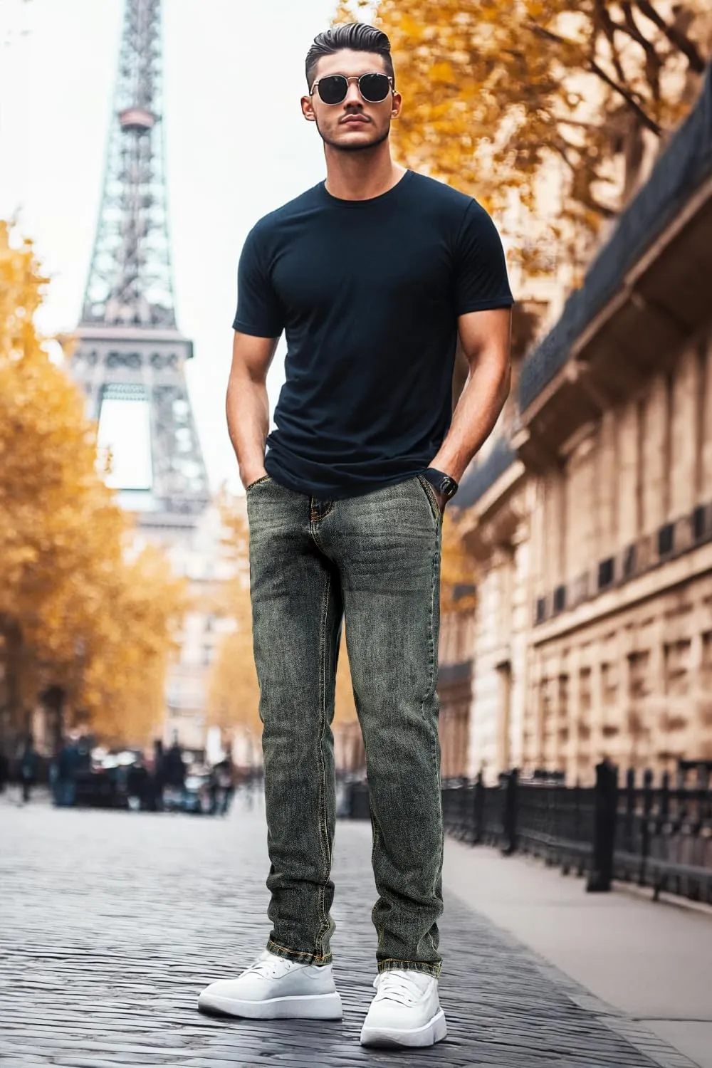 Heyfanee Mens Slim Fit Jeans Skinny Stretchy Denim Pants for Men
