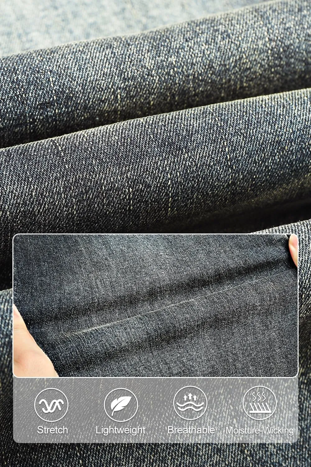 Heyfanee Mens Slim Fit Jeans Skinny Stretchy Denim Pants for Men